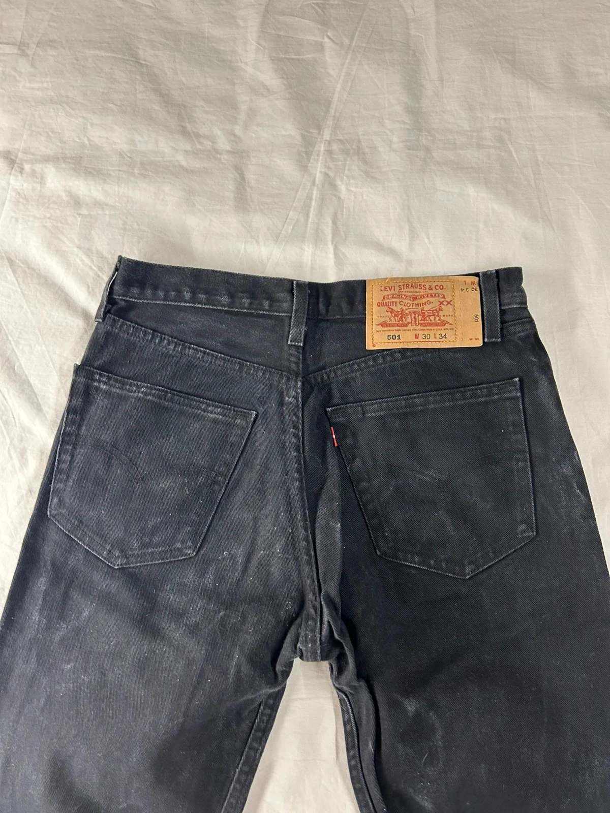 Jean Levi's lot 501 w30 l34 corte reto preto – photo 15